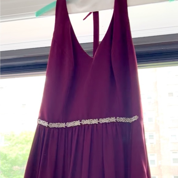 White by Vera Wang for David’s Bridal, Halter Dress in Wine, size 4, worn once - Picture 7 of 8